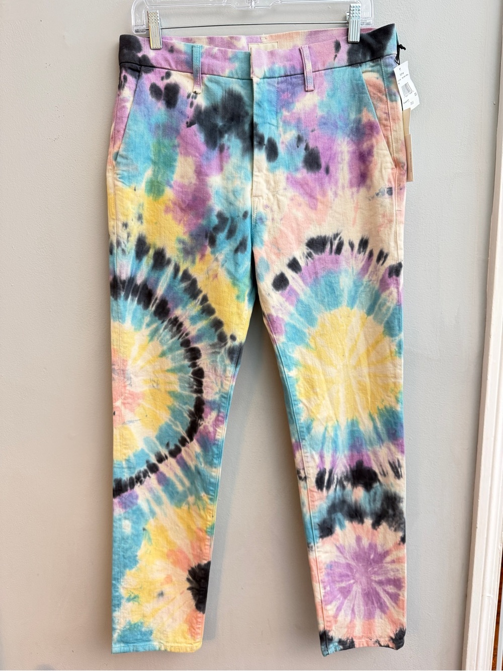 *New* MOTHER SUPERIOR THE SHAKER PREP PAINT SPILL TIE-DYE JEANS, Size 33